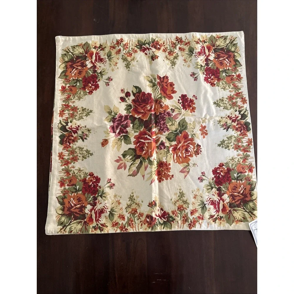 April Cornell Throw Pillow Cover Antique Rose Claudette Biege Cushion Neutral